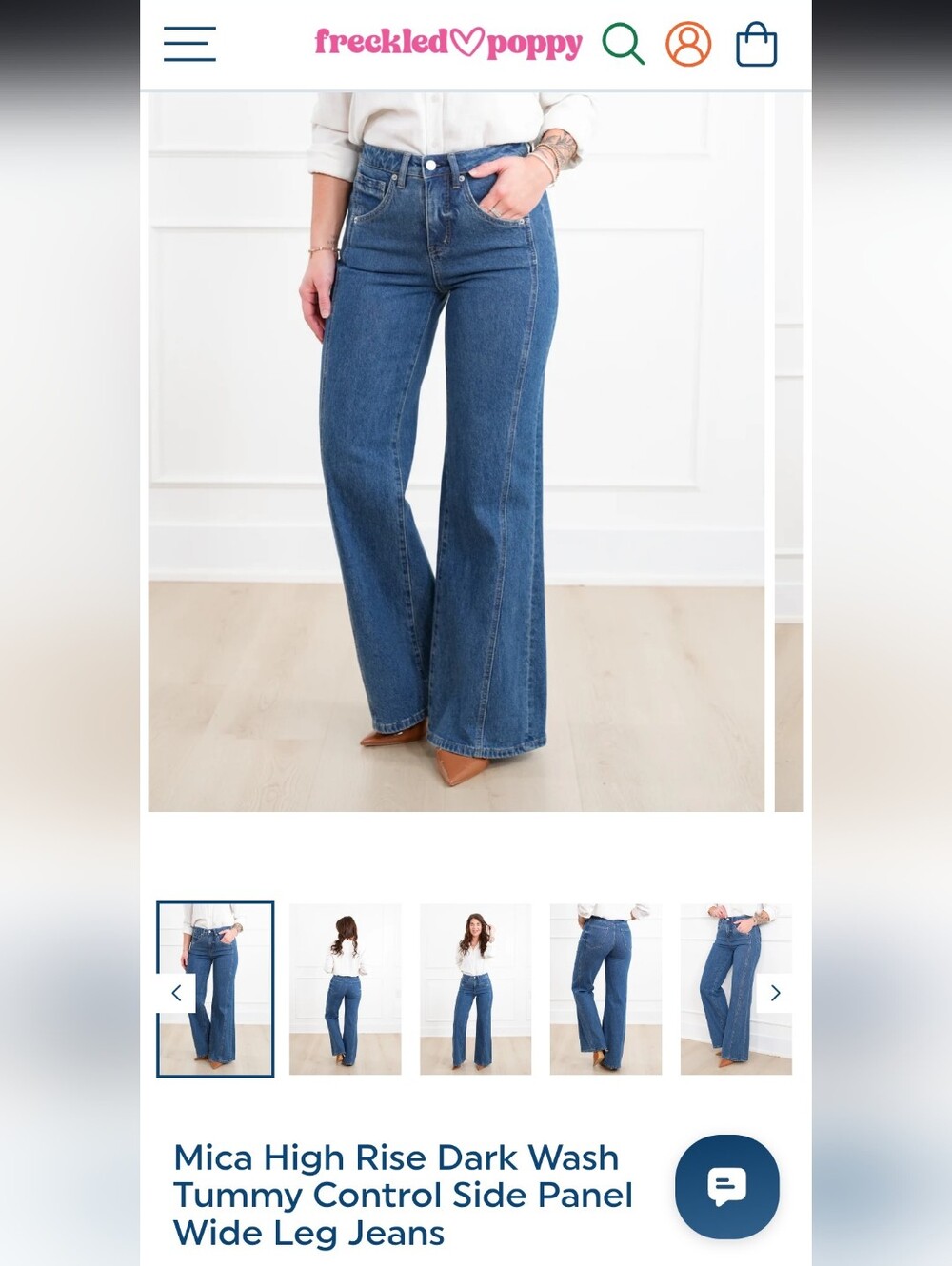 Freckled Poppy Wide Leg Jeans